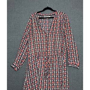 Daniel Rainn | Women's Multicolor Abstract Vibrant Print Lined Dress | Medium